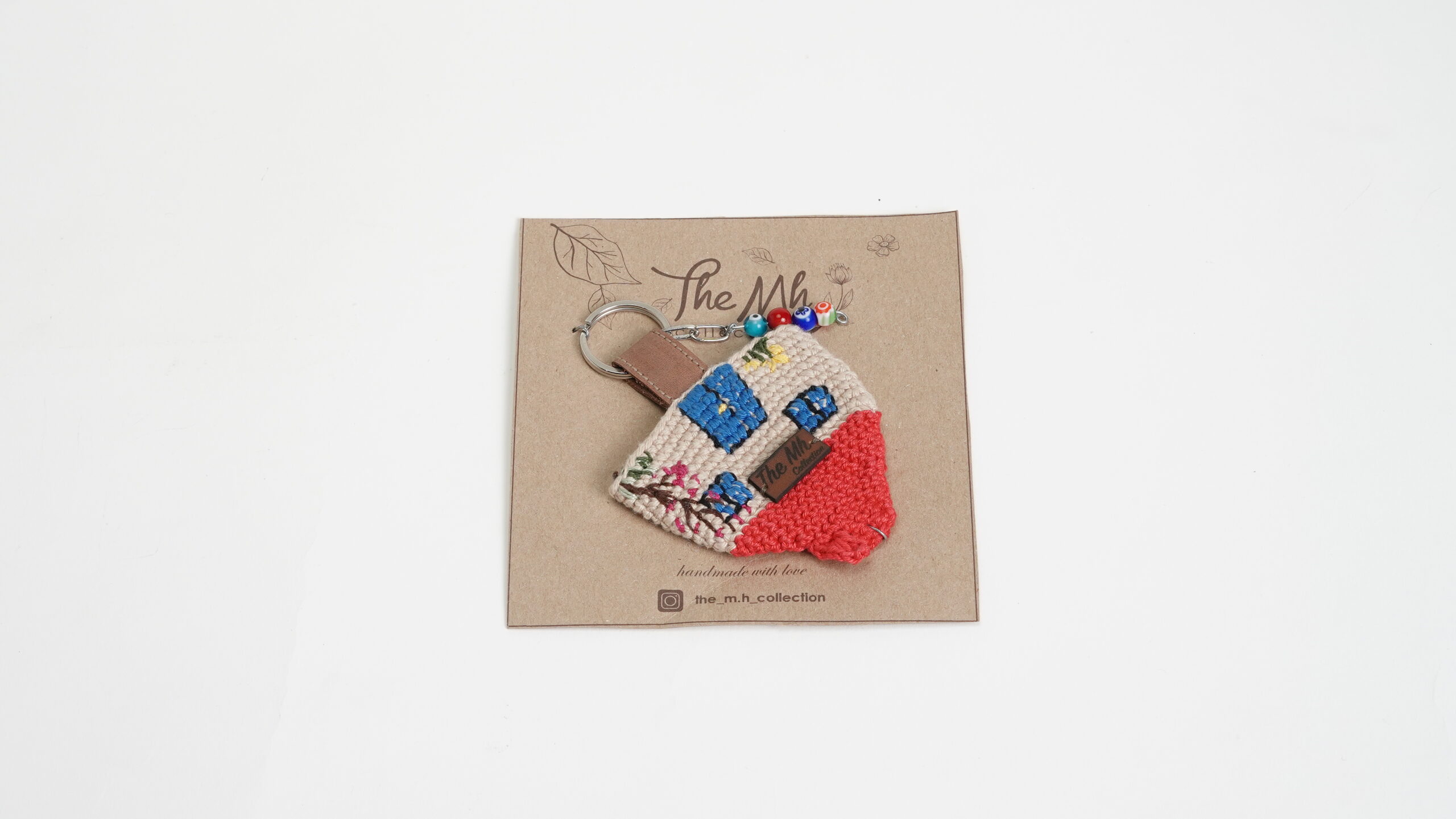 Handmade Crocheted and Embroidered Key Chain حمالة مفاتيح مطرزة وكروشي