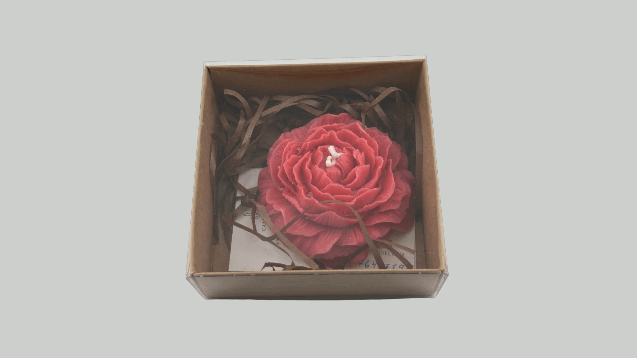 Peony Flower in Square box زهرة البيوني في علبة