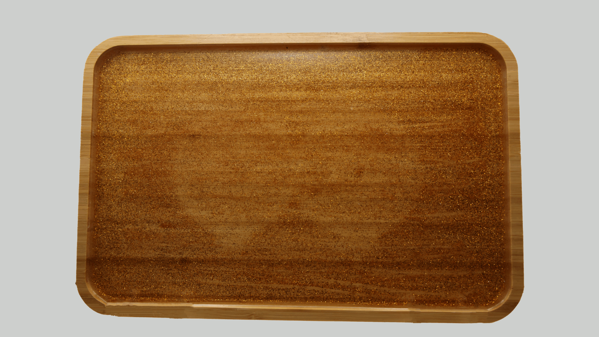 Small Wooden Tray with Sparkles  صينية خشب صغيرة مع لمعة