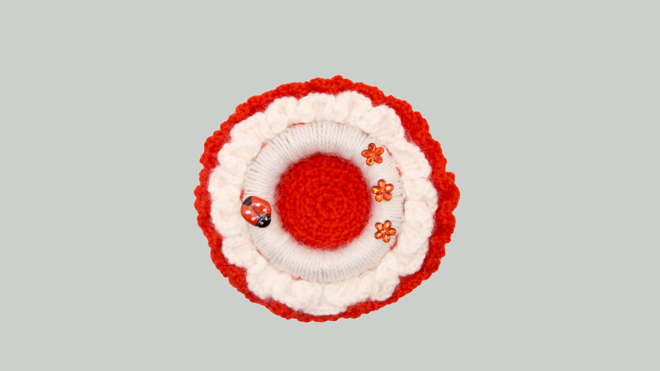 Crochet Candle Holder صحن للشمع مزين كروشية