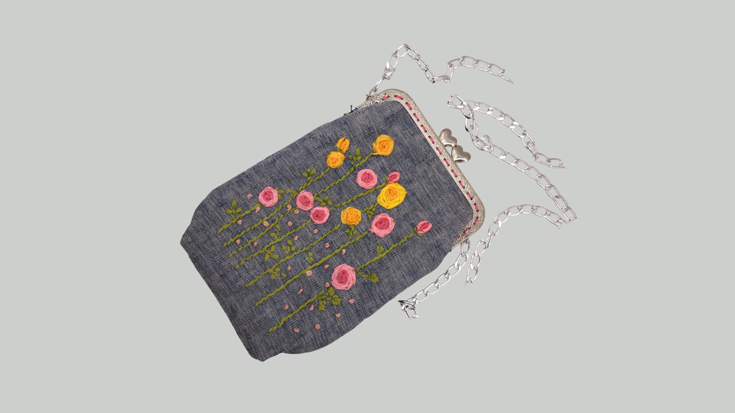 Larger Clutch with chain محفظة كبس حجم كبير مع سلسال