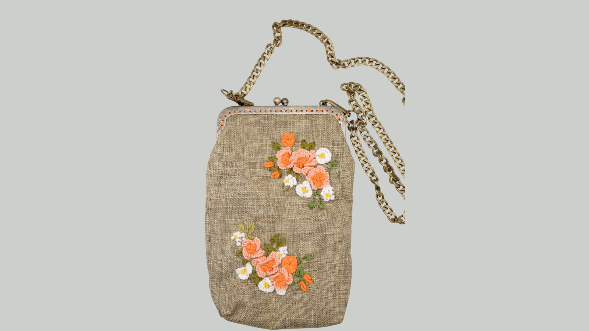 Larger Clutch with chain محفظة كبس حجم كبير مع سلسال