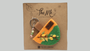 Handmade crocheted & embroidered keychain حمالة مفاتيح مطرزة وكروشي