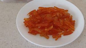 Bitter Orange Skin without Sugar Syrup قطع الزفير بدون قطر